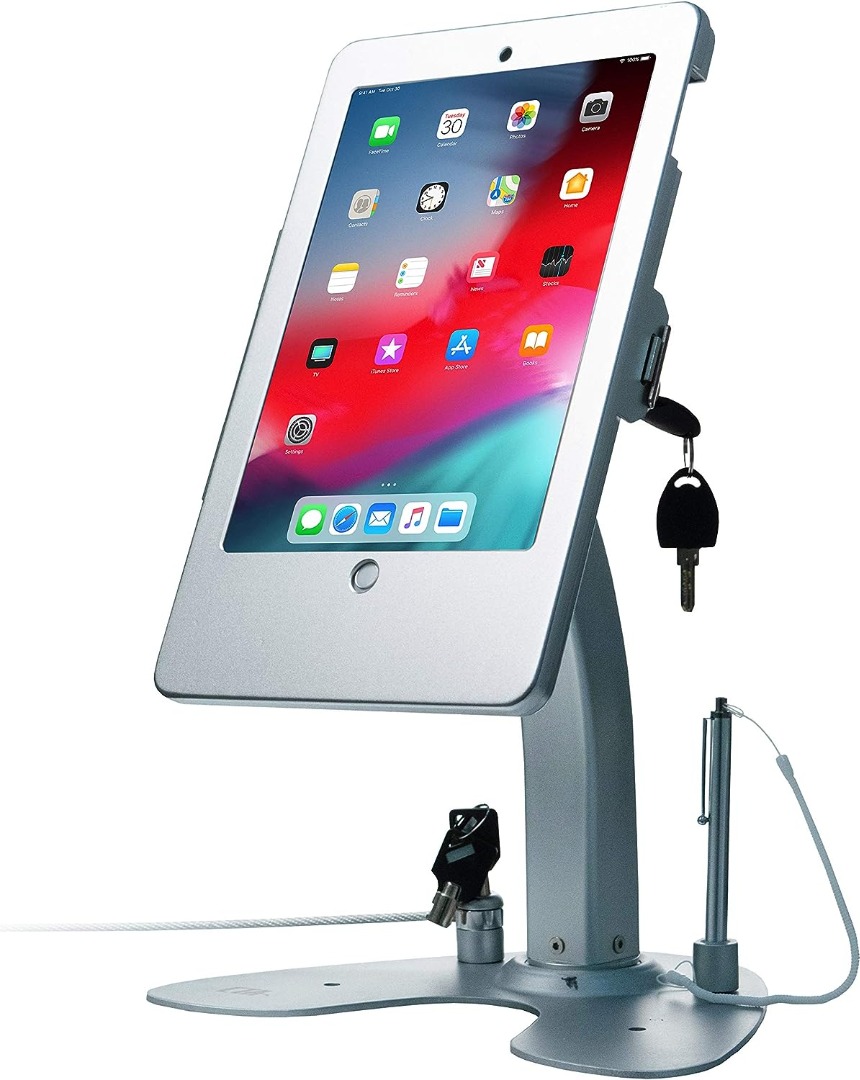 CTA Dual Security Kiosk Stand With Locking Case And Cable, Mobile ...