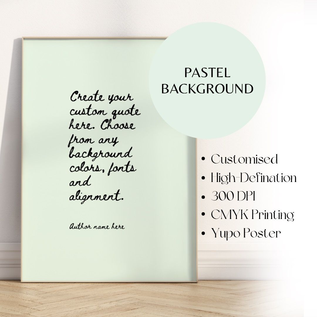 Custom Quote Wall Art, Minimalist Custom Print, Personalized Quote Wall ...