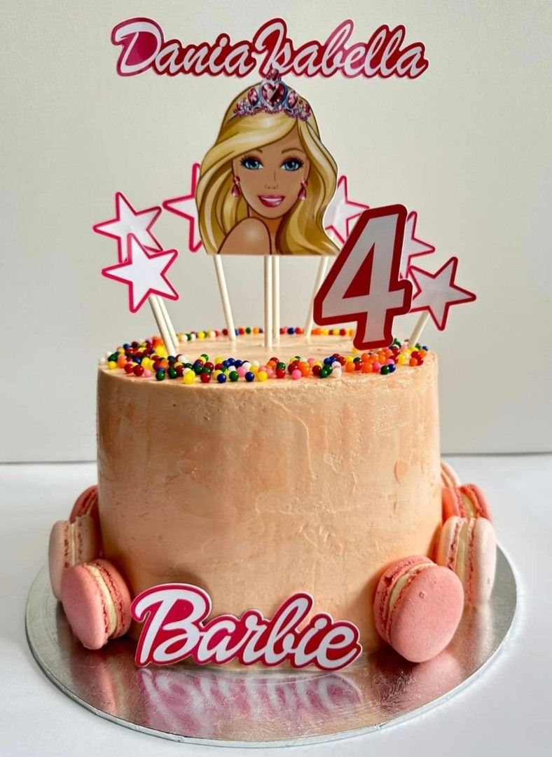 Barbie Princess Tiara Birthday Cake Topper Cupcake Toppers Decoration Picks  | eBay