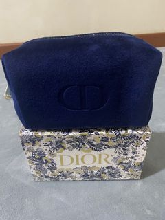 Dior Trousse Red Cosmetic Makeup Pouch Bag 10 In x 6.5 In BNIB