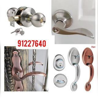 Doorknob,HDB main door, metal gate Locks, drawer locks, letter box locks, services 24/7 all types of lock contact us  call/whatsApp 85465699