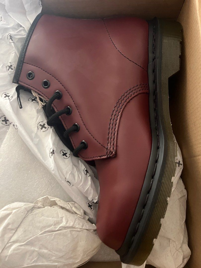 Dr martens 101 smooth cherry red sales