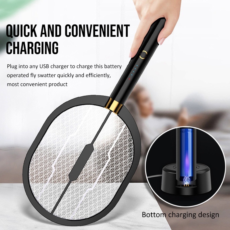 Electric Mosquito Racket 3 in 1 Electirc Fly Swatter Mosquito Killer ...
