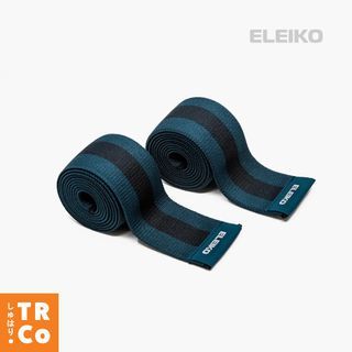 Eleiko Knee Wrap. Durable Black Elastic Knee Wraps for Optimal Lifting Support.