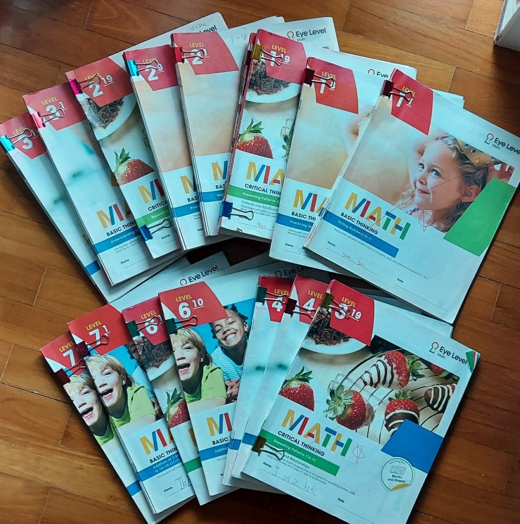 Eye Level Math Worksheets - Level 1 to Level 7, Hobbies & Toys, Books