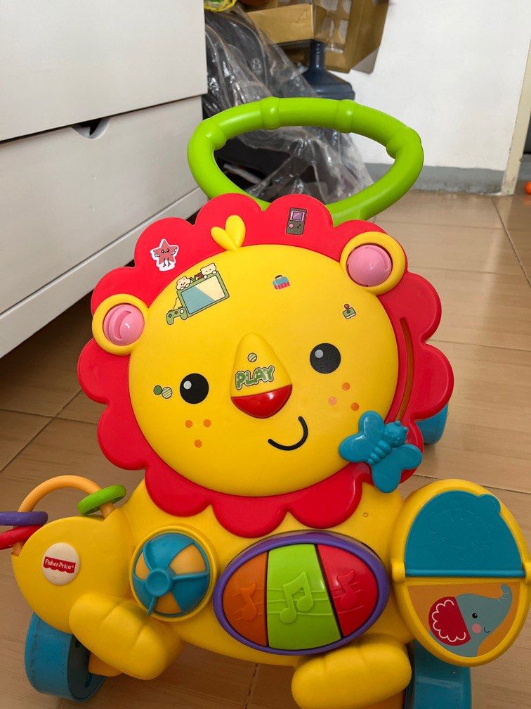 Fisher price lion baby walker, Bayi & Anak, Mainan & Baby Walker di
