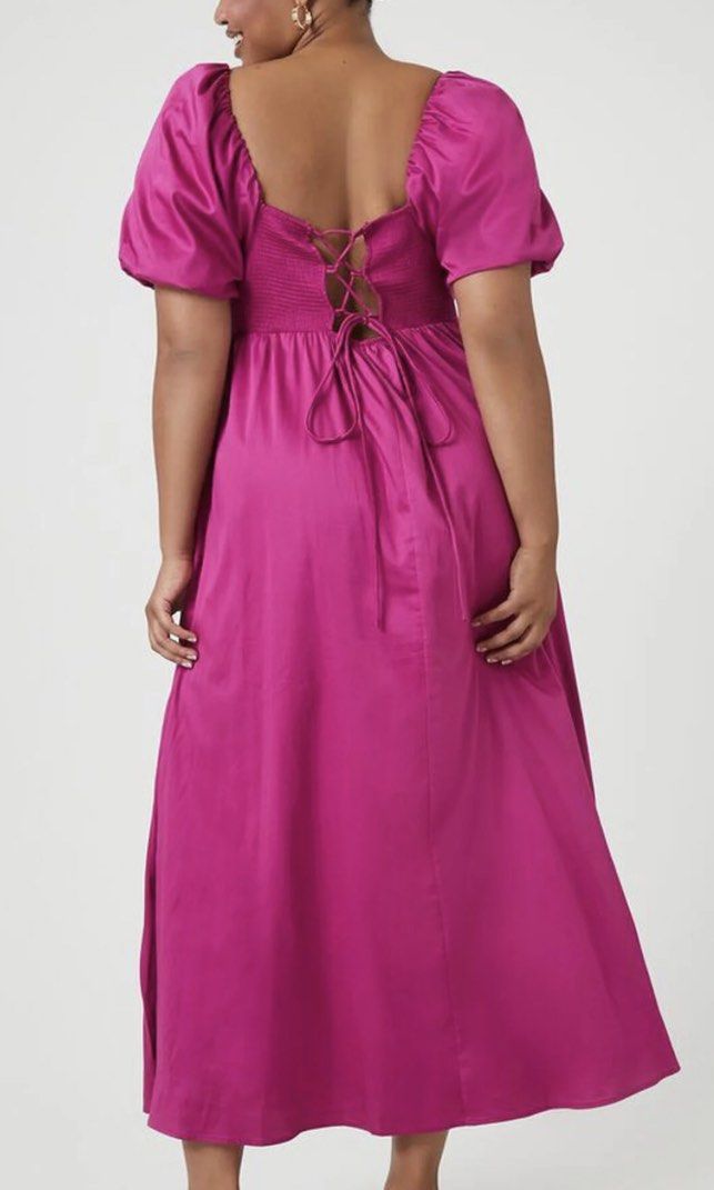 chinese dress ladies Forever 21 Crepe Peasant-Sleeve Maxi Dress Pale Mauve X-Small at Amazon  Women's Clothing store main image 1