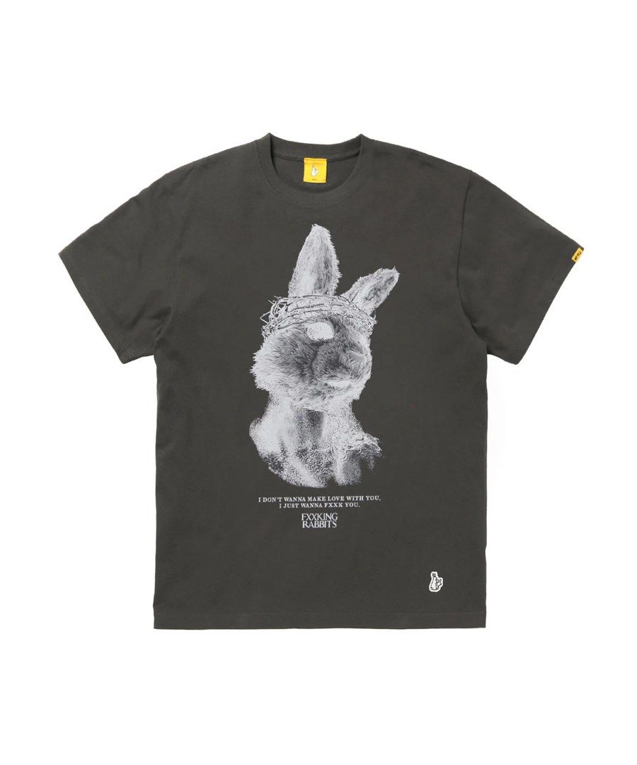 Fr2 Rabbit Jesus Pigment Wash Tee, Men's Fashion, Tops & Sets, Tshirts ...