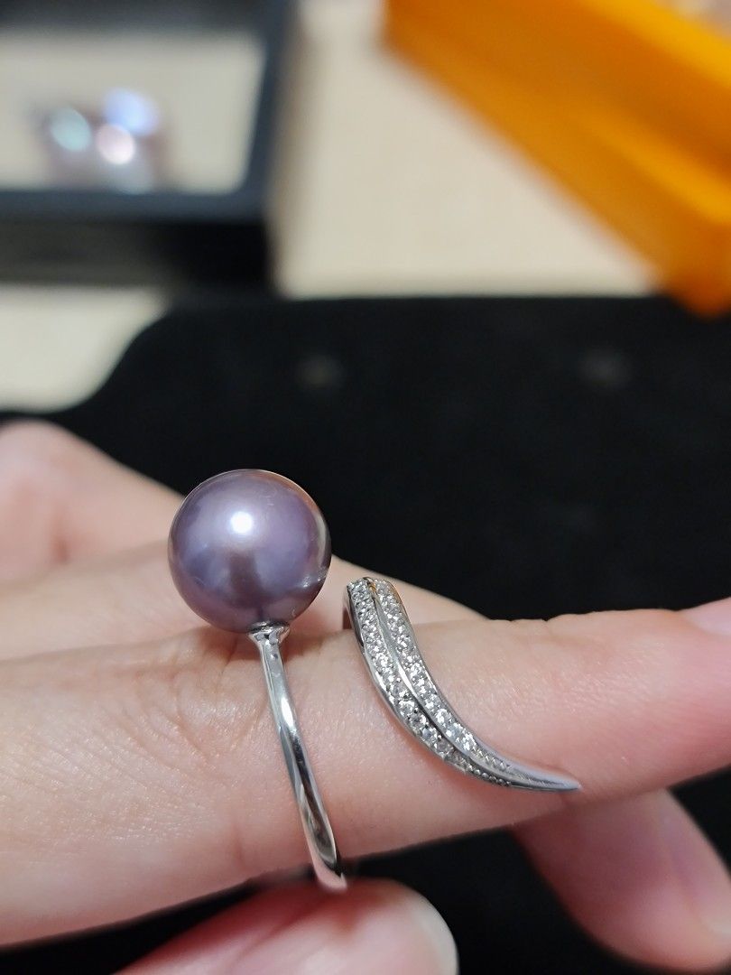 Purple sales pearl ring
