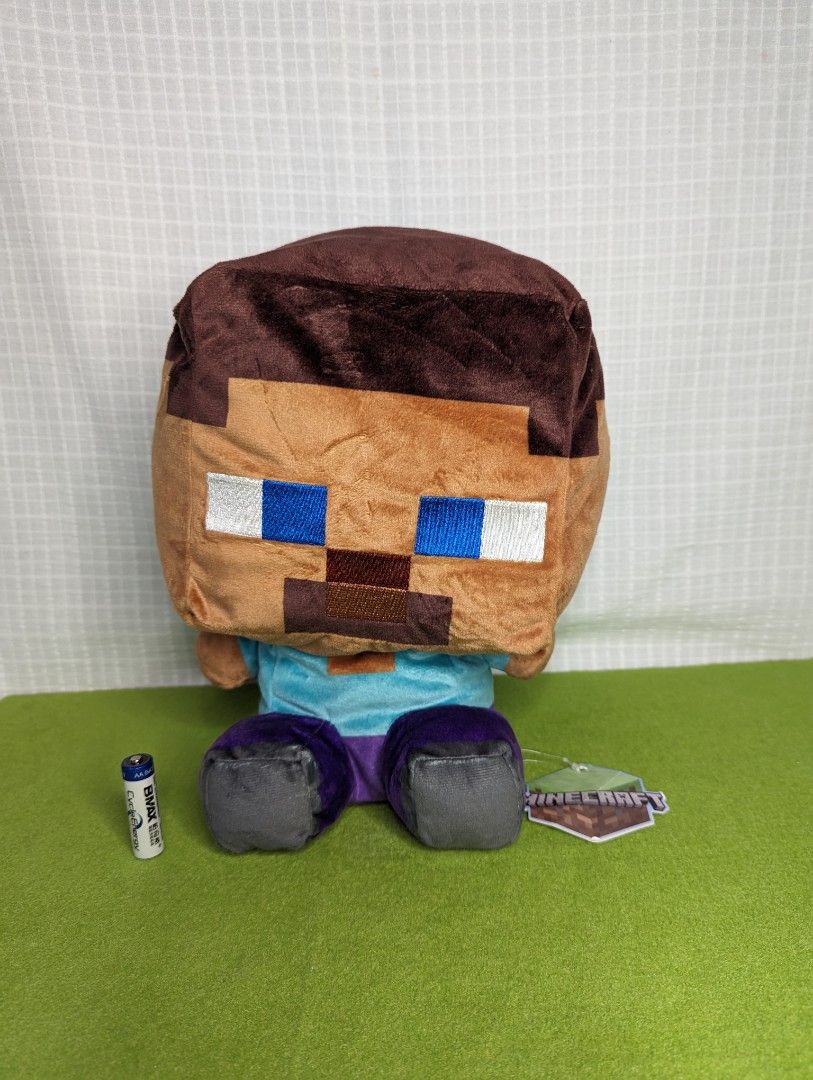 Furyu Mojang Minecraft Steve Sitting Plush Soft Toy with Tag