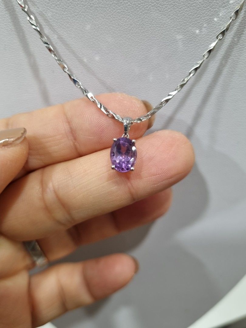Real sales amethyst necklace