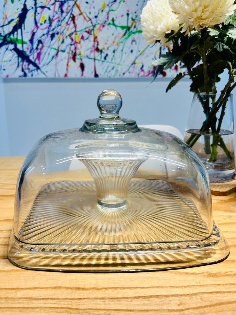 Vintage Cake Dome, 24K Gold - Glazze Crystal Glassware
