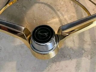 Gold Steering wheel and speaker cover for 1965 impala
$400