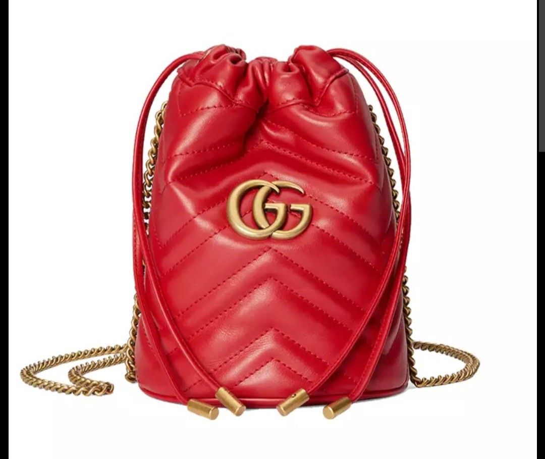 Gg marmont 2.0 clearance mini leather bucket bag
