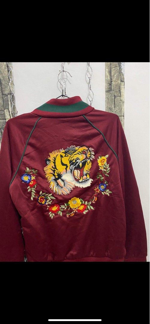 Gucci red bomber jacket