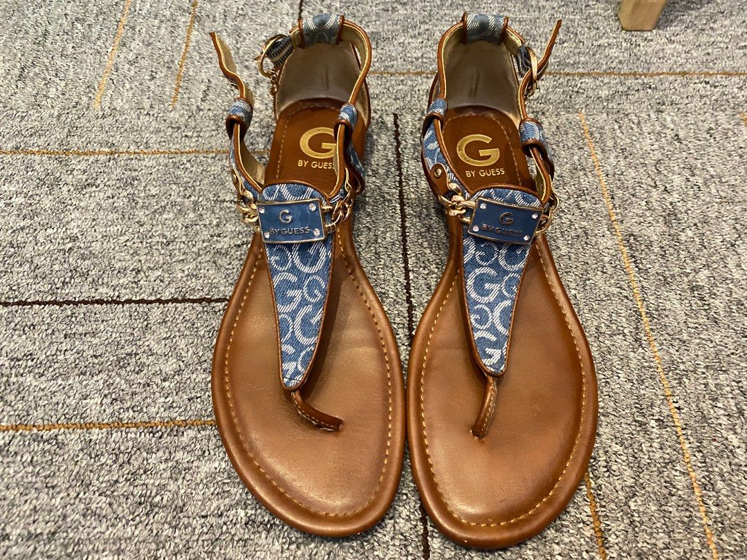 Guess logo sandals deals