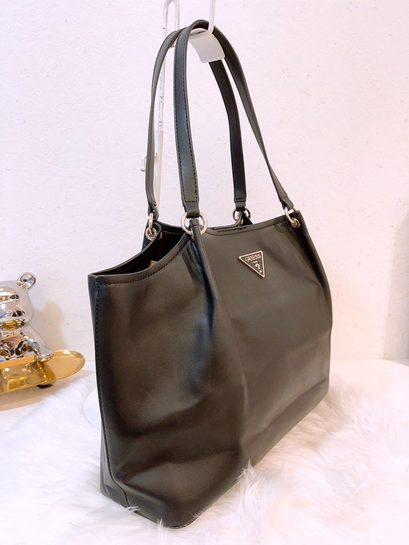 Guess Women's Tangey Girlfriend Carryall Satchel Black, Luxury, Bags