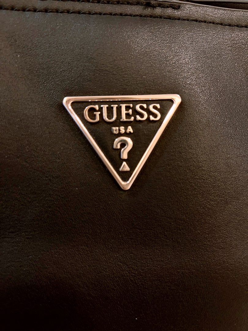 Guess Women's Tangey Girlfriend Carryall Satchel Black, Luxury, Bags