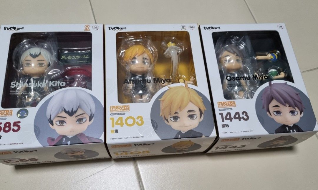 Haikyu Nendoroid Atsumu, Osamu, Kita, Hobbies & Toys, Toys & Games on