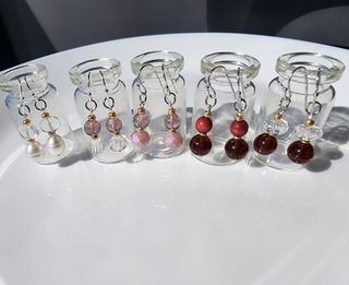 Handmade Earrings in a Glass Jar