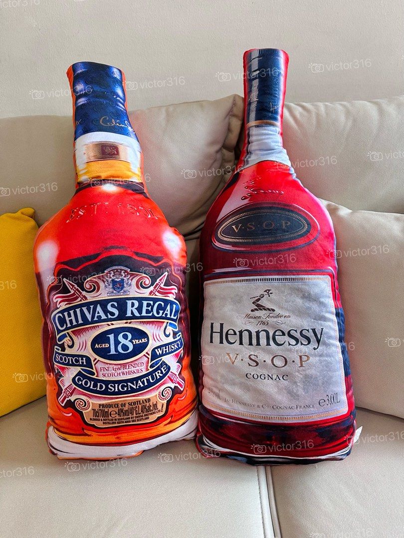 Hennessy VSOP, Chivas Regal 18 Year pillow, cushion, Food & Drinks