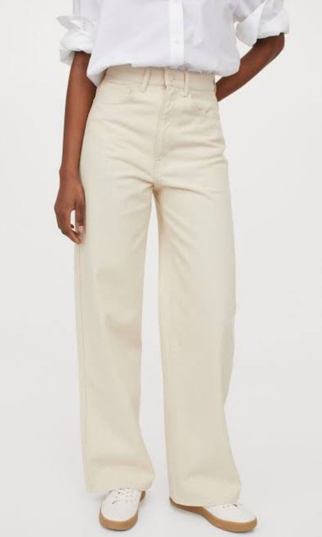 H&m cream sales jeans