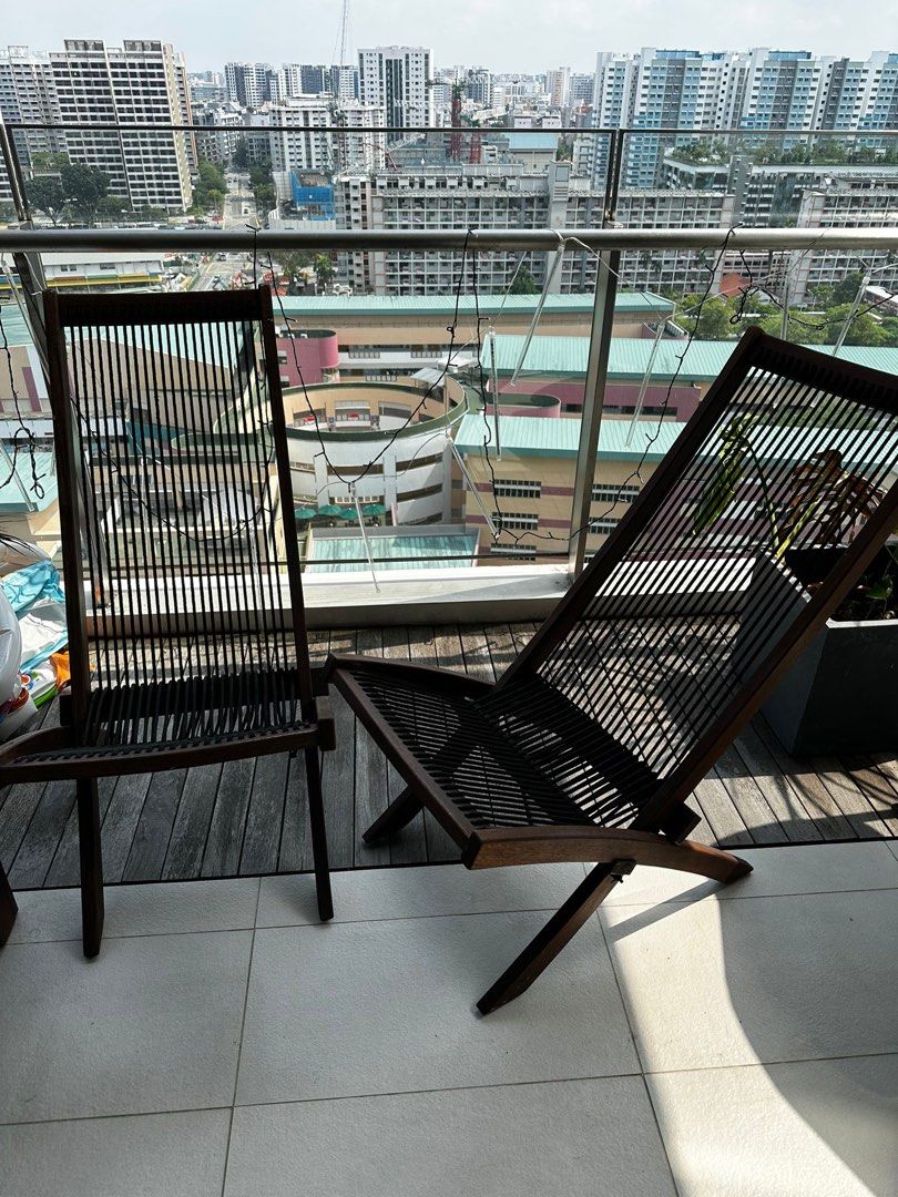 IKEA Brommo deck chairs, Furniture & Home Living, Outdoor Furniture on ...