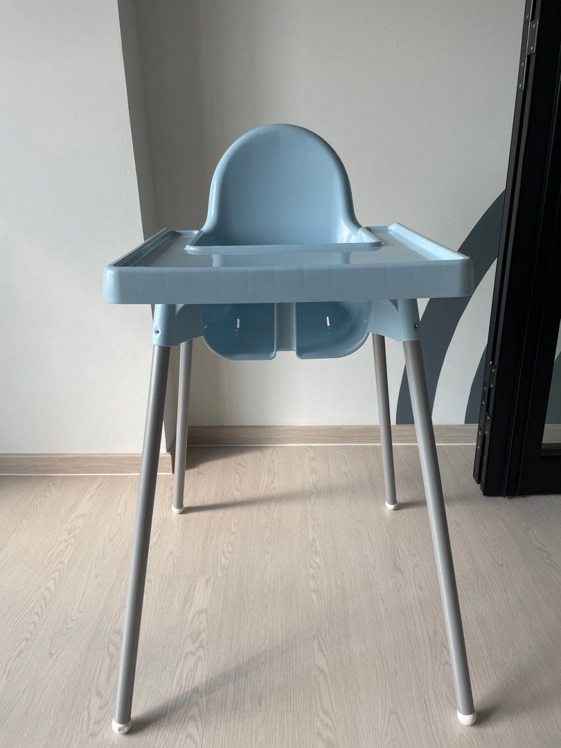 IKEA Highchair (no tray), light blue, Babies Kids, Baby Nursery