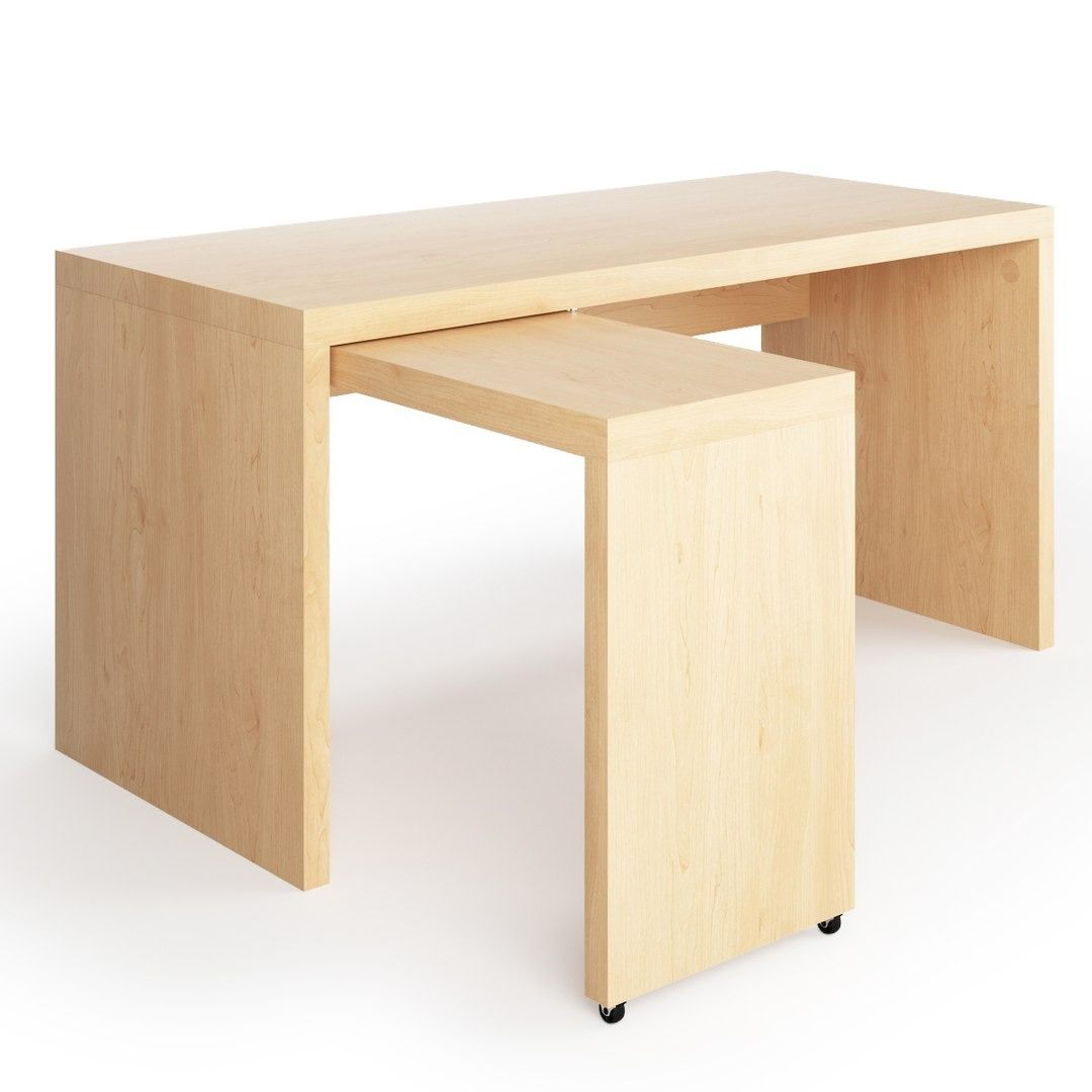 Malm desk white clearance stained oak veneer