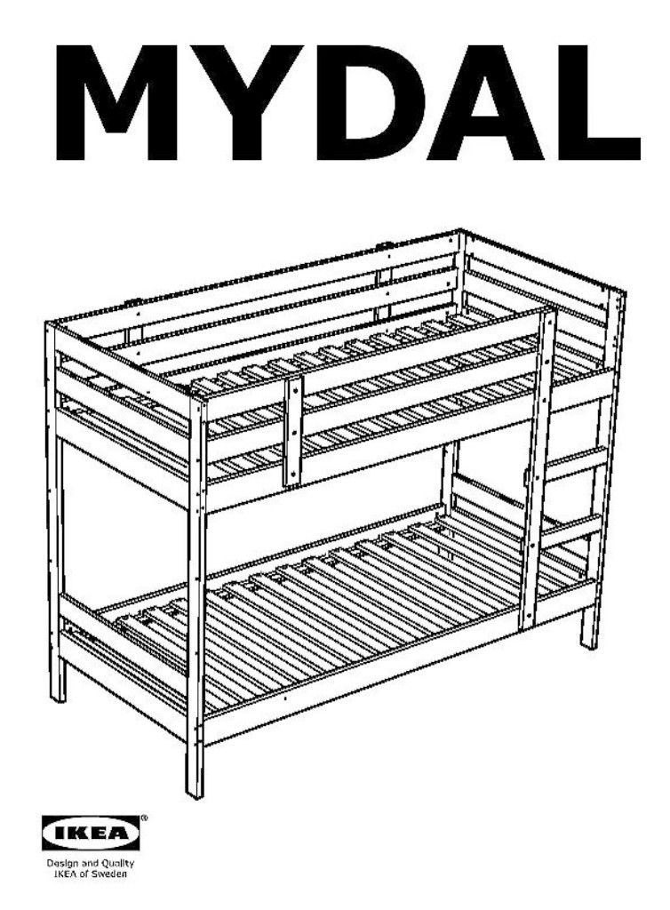 IKEA MYDAL BUNK BED FRAME Furniture Home Living Furniture Bed