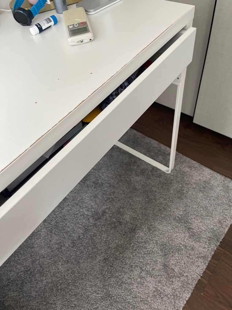 IKEA white long office table, Furniture & Home Living, Furniture, Tables & Sets on Carousell