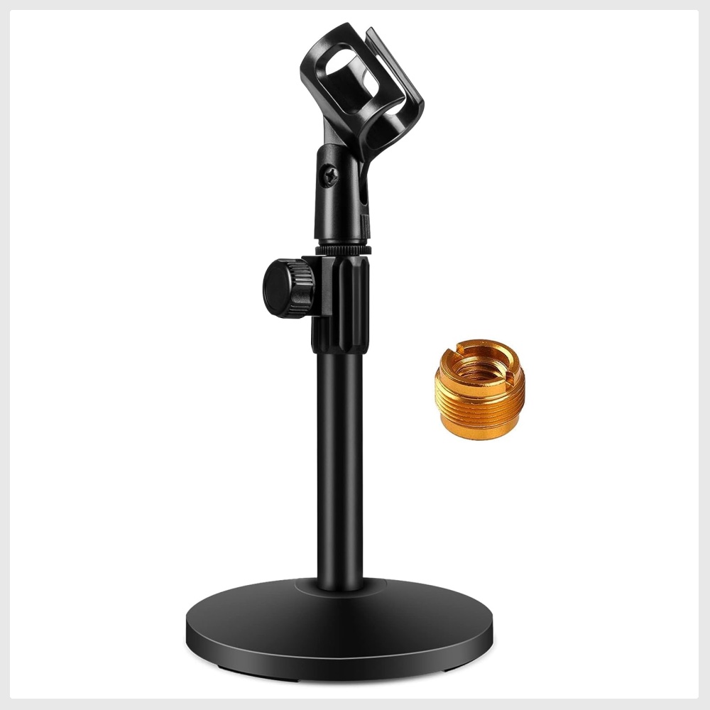 InnoGear Desktop Microphone Stand, Upgraded Adjustable Table Mic Stand