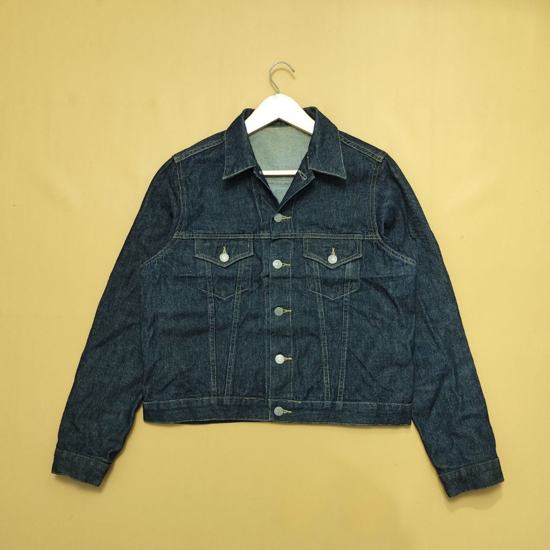 Jaket Denim Uniqlo 55x51x61 Fesyen Wanita Pakaian Wanita Baju