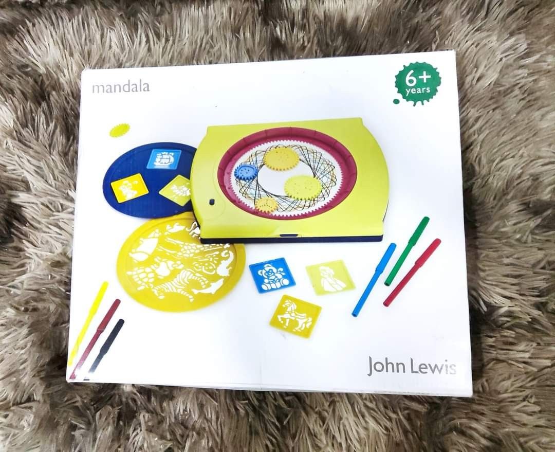 John Lewis & Partners Mandala Drawing & Stencil Set (Category: Craft Supplies & Tools) located in Manila. Submitted by little_ek_house (Listing ID 1249375754, Image 1). Description: Selling: John Lewis & Partners Mandala Drawing & Stencil Set UK imported Dimensions: H:28 x W:34 x D:3cm Encourages creativity, imagination as well as arts and craft skills This ingenious classic Mandala drawing set creates hundreds of colourful and intricate patterns