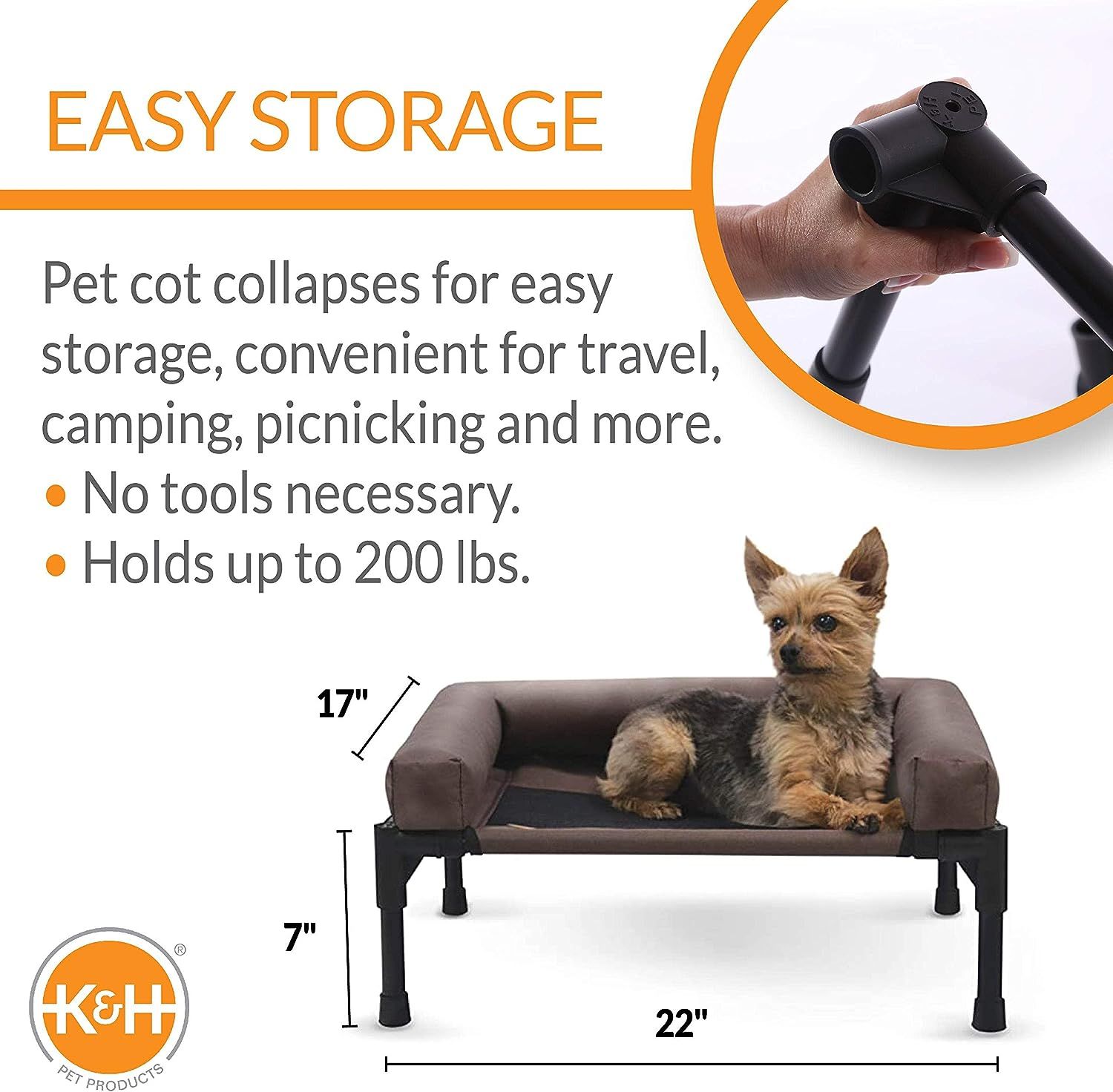 Elevated dog bed with bolster hotsell
