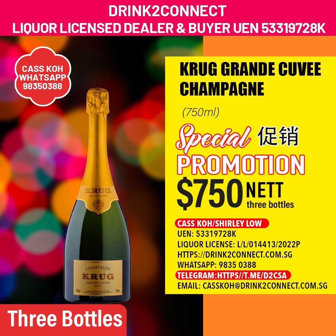 Krug Grande Cuvee Brut Champagne, Krug Champagne Sale, Buy Krug