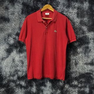 Lacoste Men’s Polo Shirt | Red Size 5 Large 100