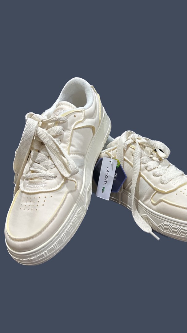 Lacoste off shop white shoes