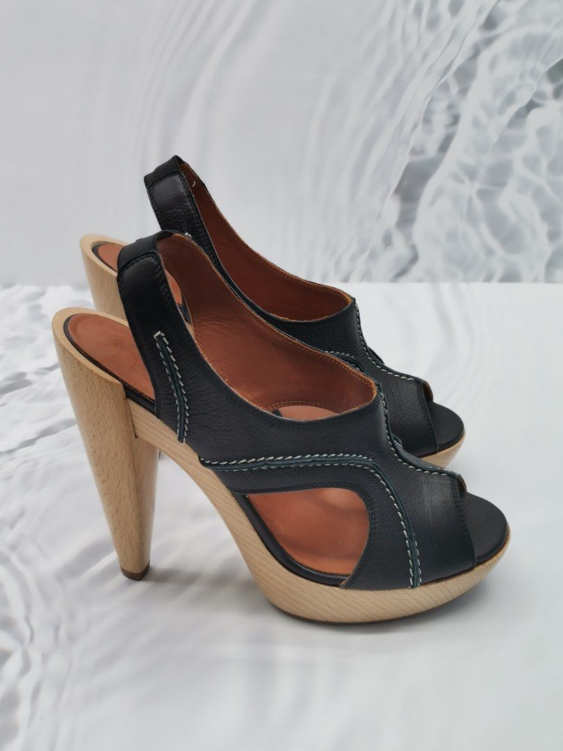 Black hotsell wooden heels