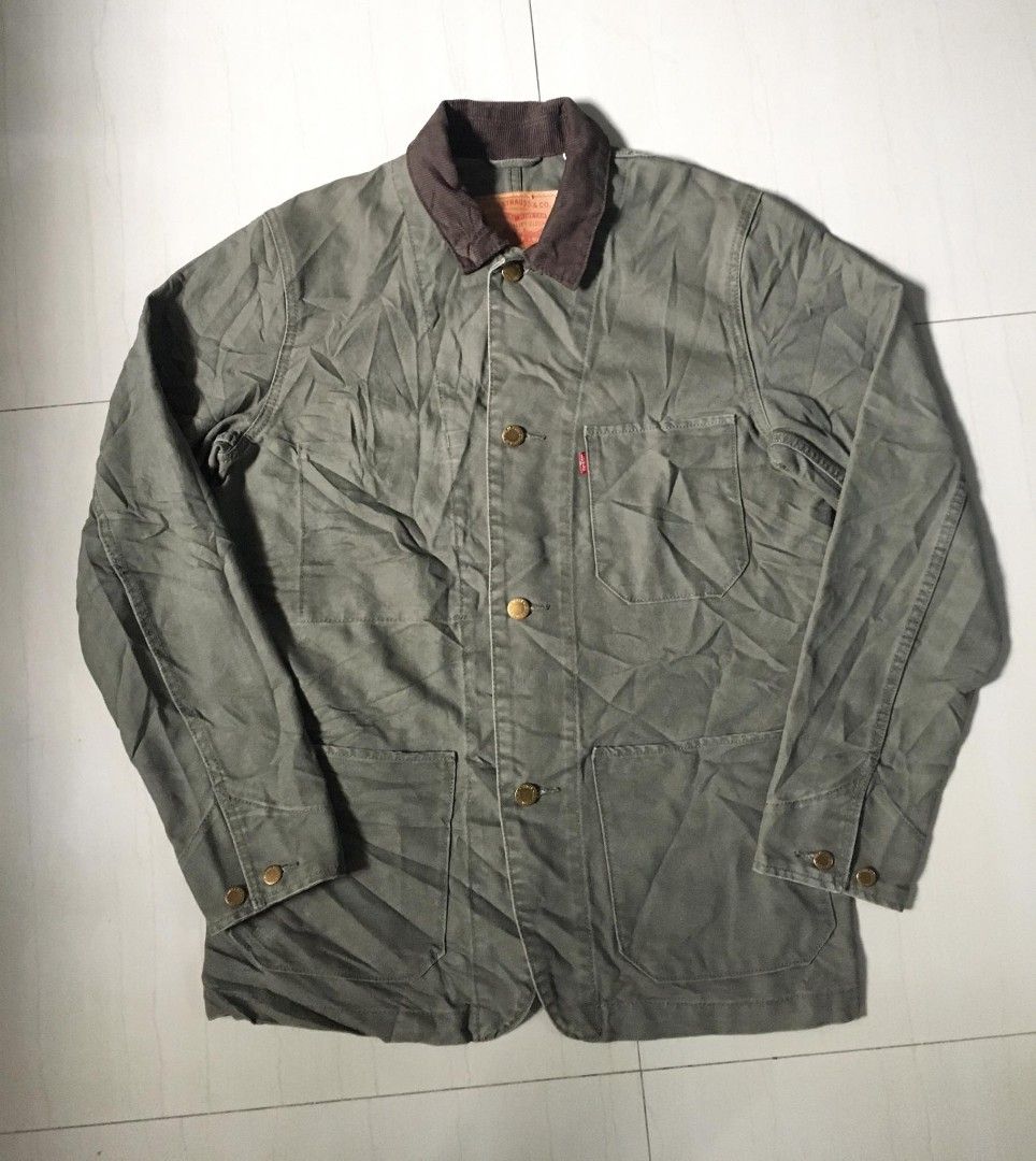 Levi's engineer coat green on sale