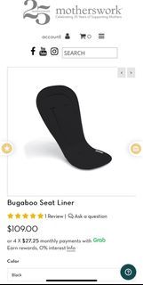 Like new Bugaboo Seat liner ( Black )