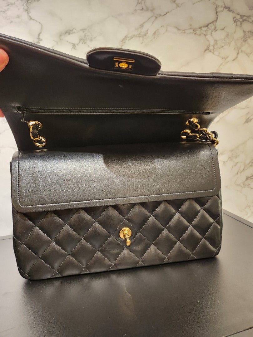 Chanel Classic Flap Medium Beige Clair Quilted Caviar and Gold Hardware ( Microchip), Luxury, Bags & Wallets on Carousell