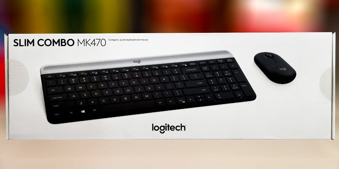 LOGITECH SLIM COMBO MK470 WIRELESS KEYBOARD AND MOUSE (GRAPHITE) (Category: Computer Keyboard) located in San Juan City. Submitted by blueswitchpc (Listing ID 1249269770, Image 1). Description: NEW STOCKS AVAILABLE📣📣 LOGITECH SLIM COMBO MK470 WIRELESS KEYBOARD AND MOUSE (GRAPHITE). MK470 SLIM COMBO Ultra-slim, compact, and quiet wireless keyboard and mouse combo. Make any space minimalist, modern, and whisper-quiet with the MK470 Slim Wireless 