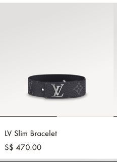 Louis Vuitton LV Slim Bracelet Monogram Eclipse Black for Sale in