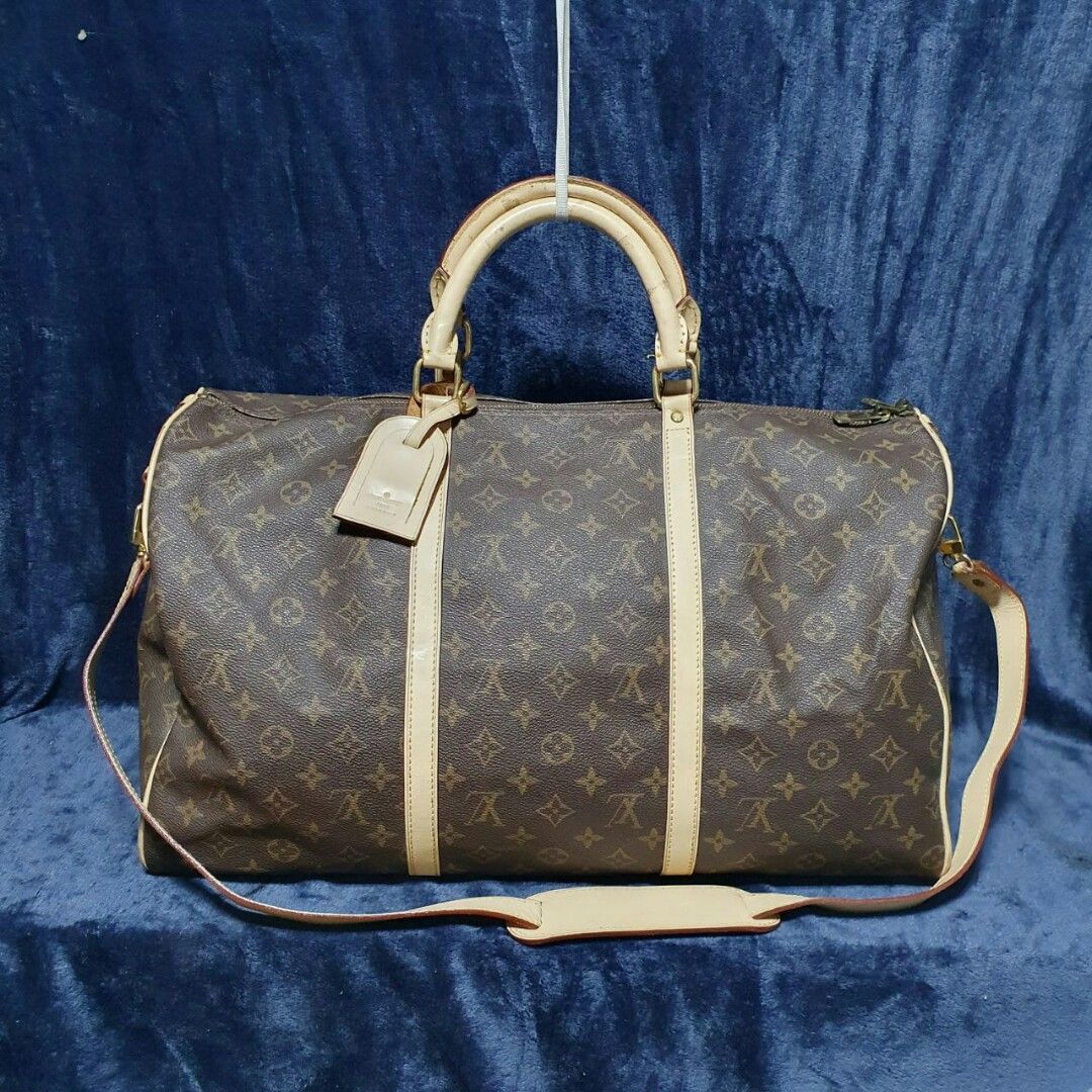 LOUIS VUITTON KEEPALL BLACK/GRAY, Luxury, Bags & Wallets on Carousell