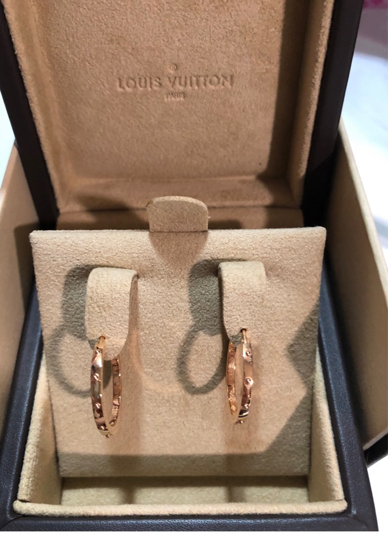 Louis Vuitton Emprise Small Hoop Earrings 18k Pink Gold, Women's