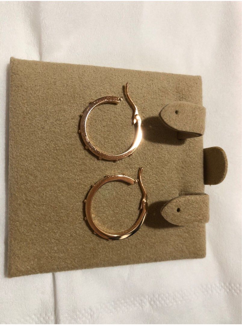 Louis Vuitton Emprise pink gold large hoop earrings