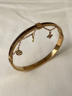 Louis Vuitton Gold Bracelet/ Bangle - Leather and Pendants