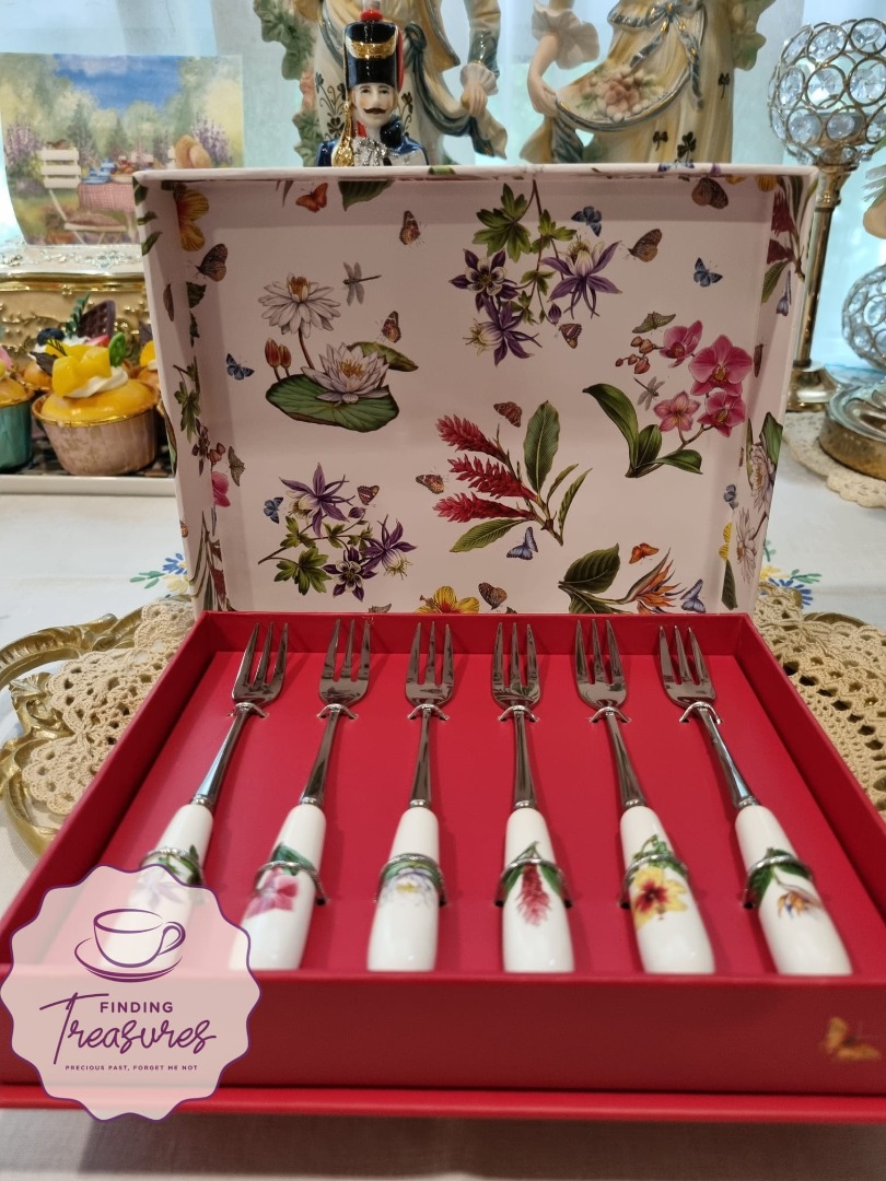 Portmeirion Botanic Garden 6-Piece Pastry Fork Set