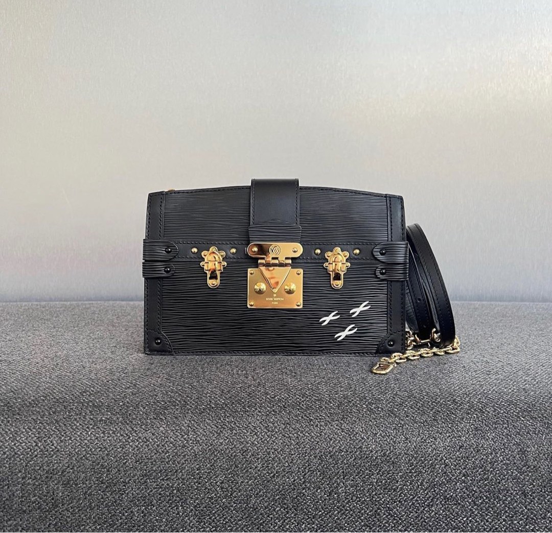 【USD50OFF】Louis Vuitton LV GHW Trunk Clutch Shoulder Bag M51697 Epi Leat